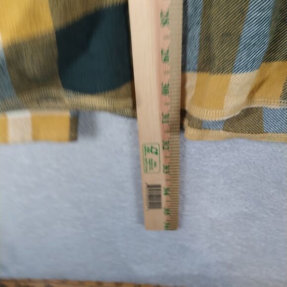 LRG Flannel Shirt Men's 3XL Yellow Plaid Lifted Research Group Streetwear - Picture 3 of 9